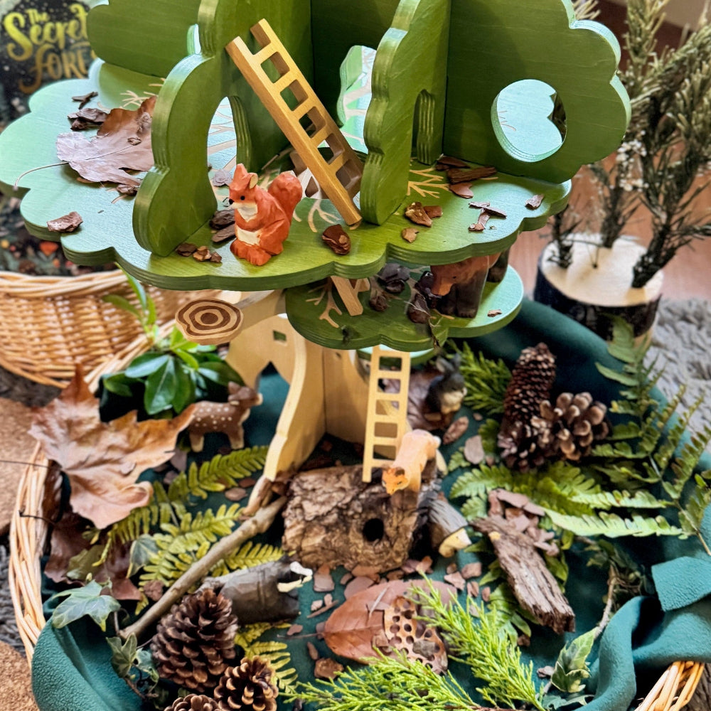 Hand Carved Woodland Animal Figures - Hedgehog