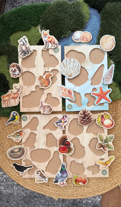 British Birds Peg Puzzle and Small World Play Pieces