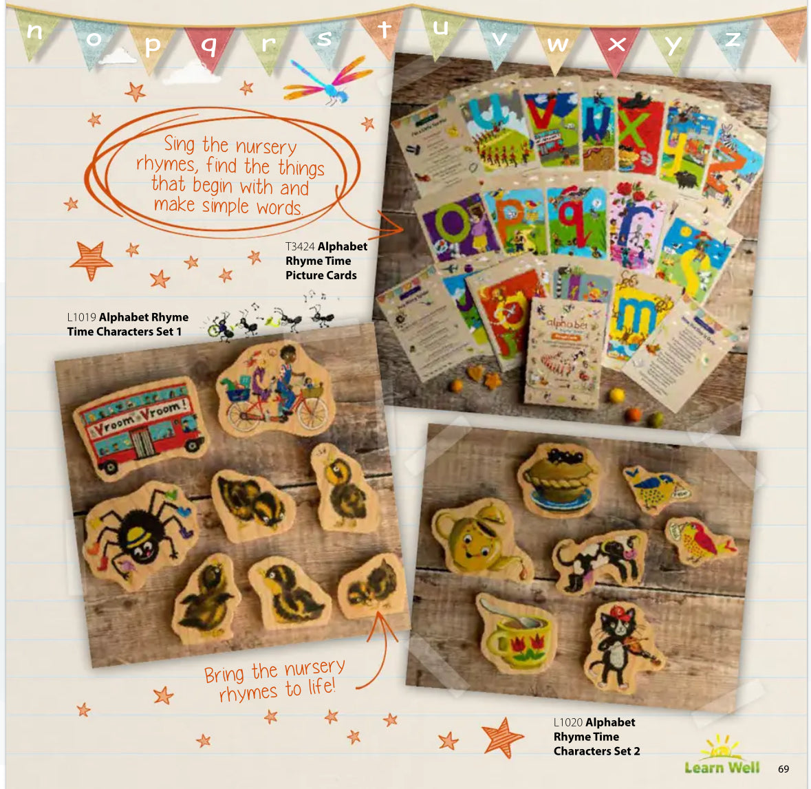 Alphabet Rhyme Time Characters Set 1