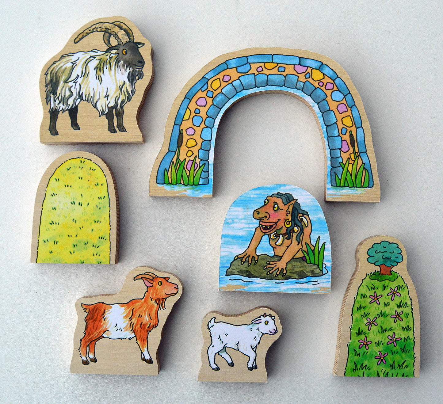 Traditional Tales - Billy Goats Gruff Story Figures