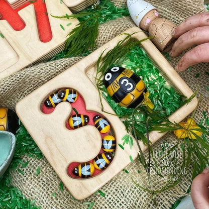 Wooden Number Trays 1-9