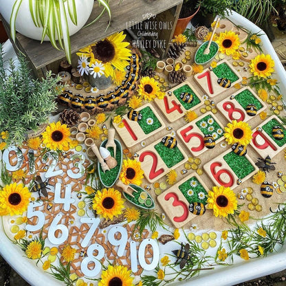 Wooden Number Trays 1-9