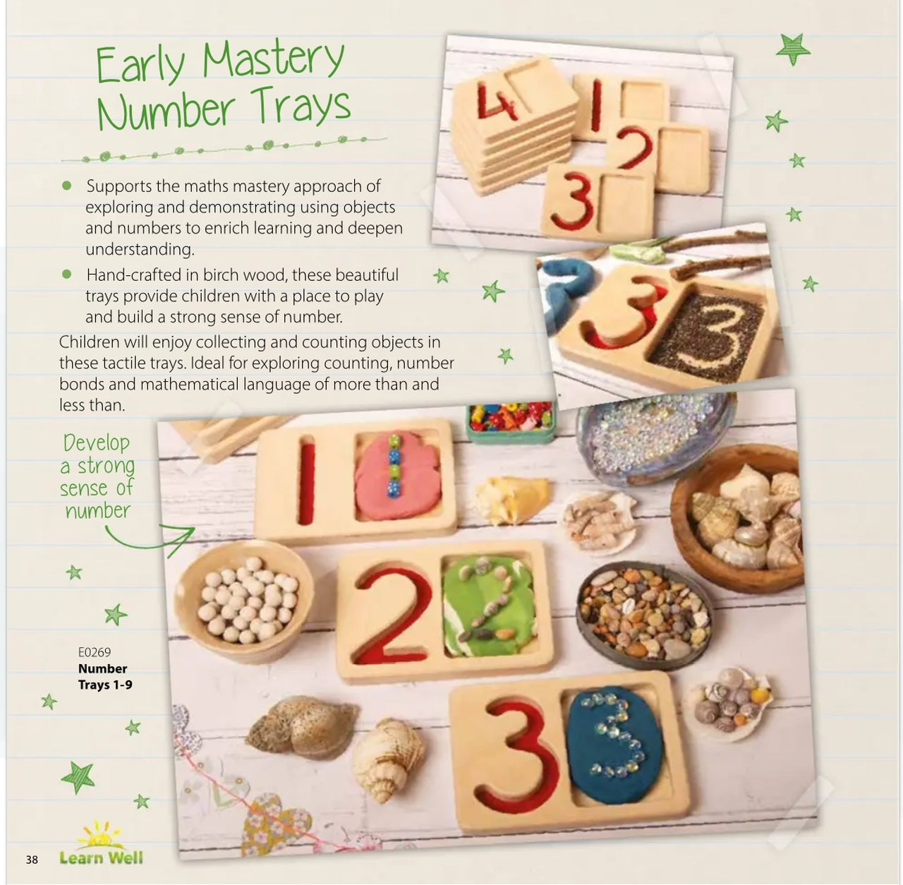 Wooden Number Trays 1-9