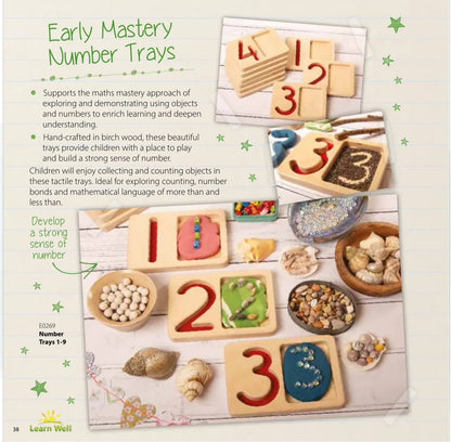 Wooden Number Trays 1-9