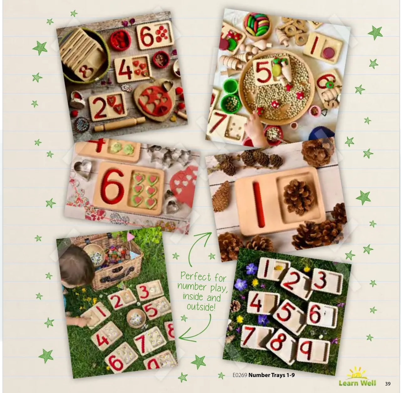 Wooden Number Trays 1-9