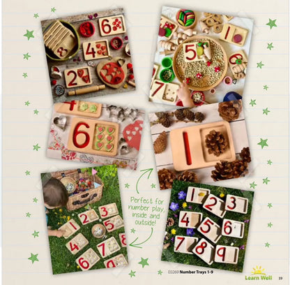 Wooden Number Trays 1-9