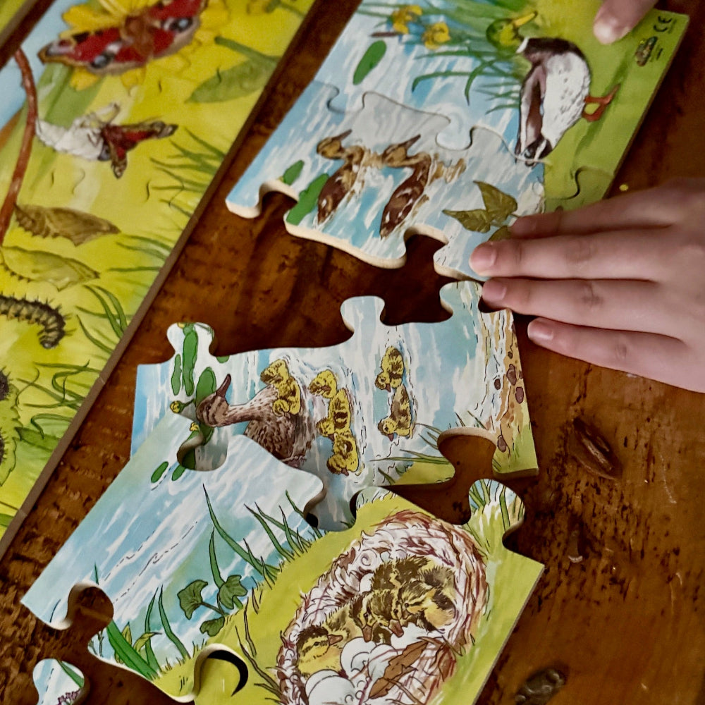 Life cycles wooden jigsaw puzzle set