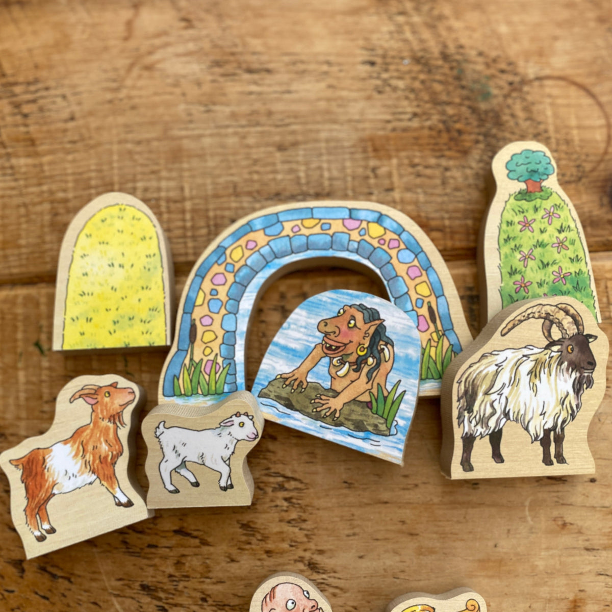 Traditional Tales - Billy Goats Gruff Story Figures