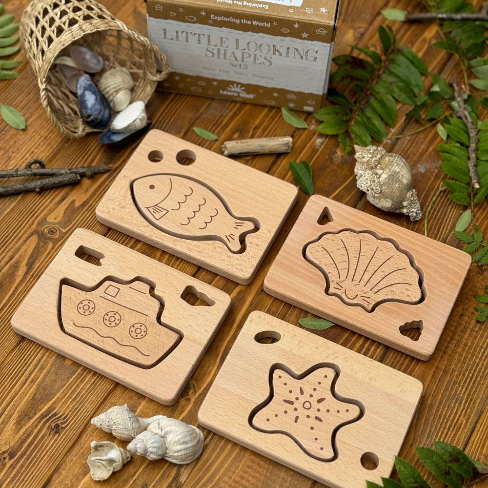 Little Looking Shapes Set 3 - Wooden shapes to explore the world