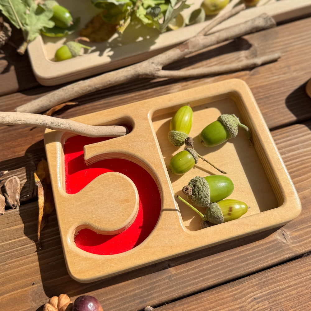 Wooden Number Trays 1-9