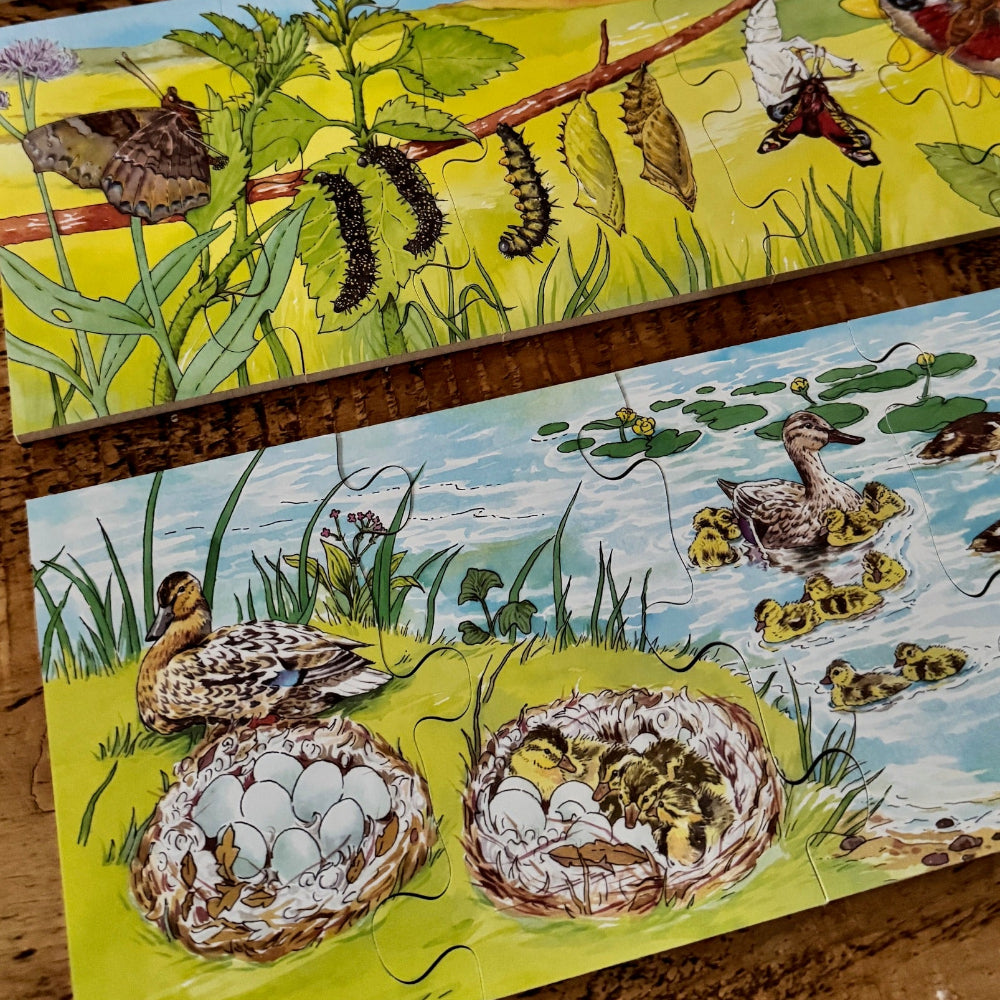 Life cycles wooden jigsaw puzzle set