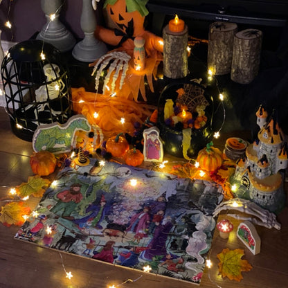 Magical Wizard and dragon wooden jigsaw puzzle