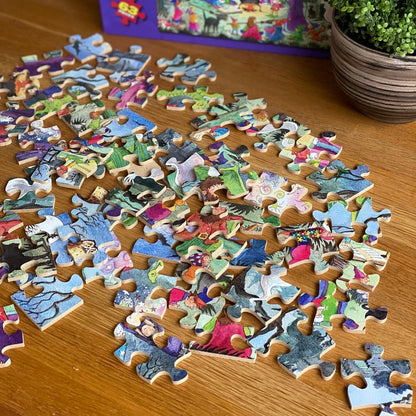 Magical Wizard and dragon wooden jigsaw puzzle