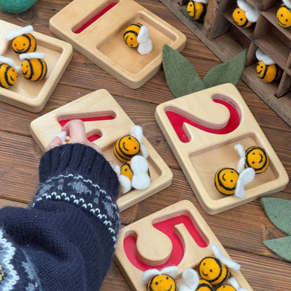 Wooden Number Trays 1-9