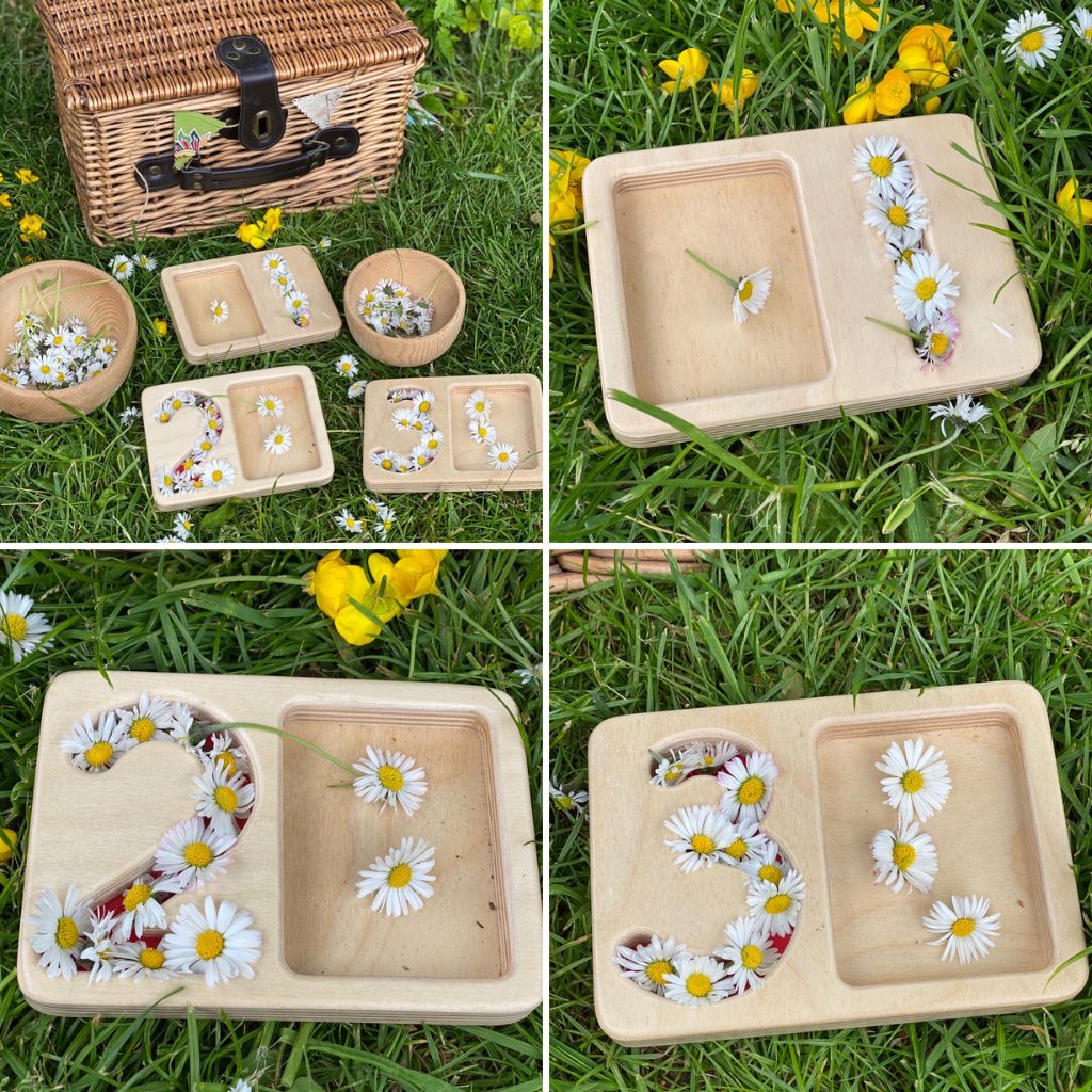 Wooden Number Trays 1-9