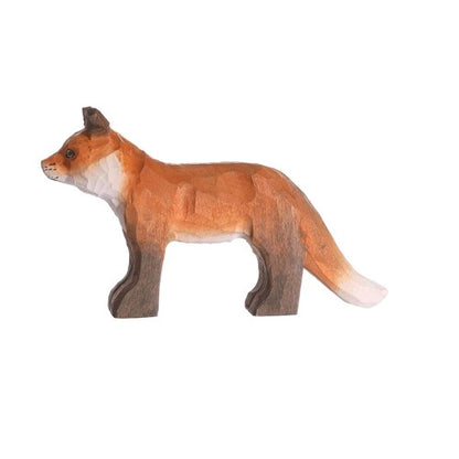 Hand Carved Woodland Animal Figures - Fox