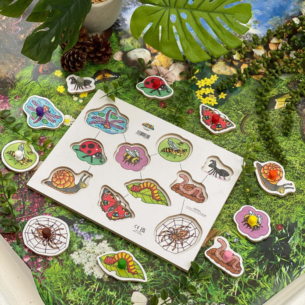 Wooden Peg Puzzle - Minibeasts