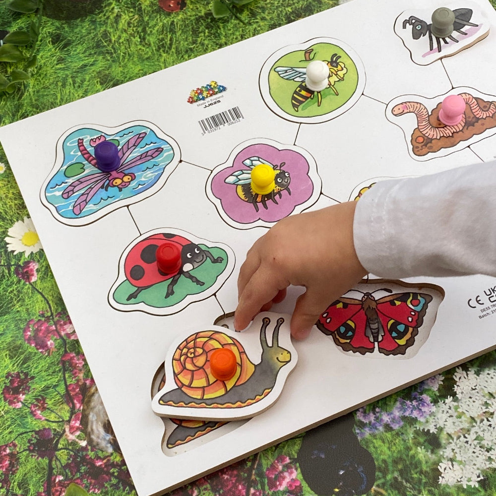 Wooden Peg Puzzle - Minibeasts