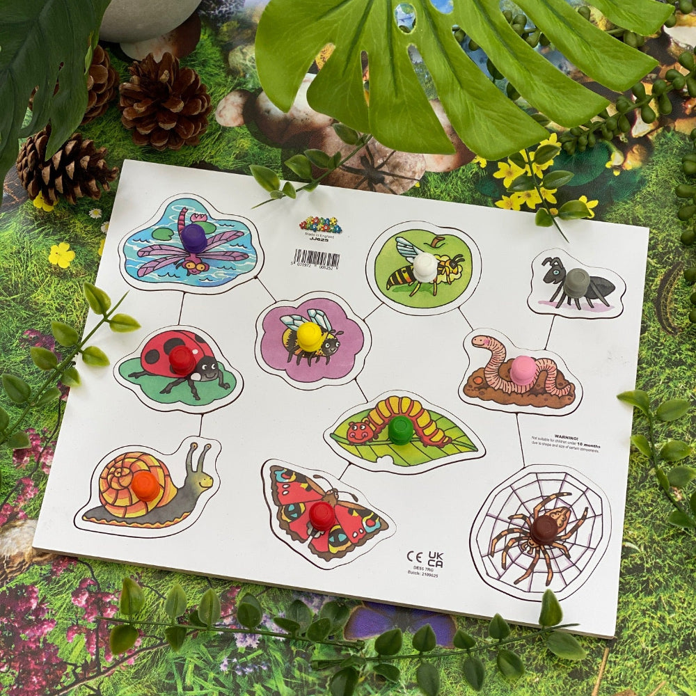 Wooden Peg Puzzle - Minibeasts