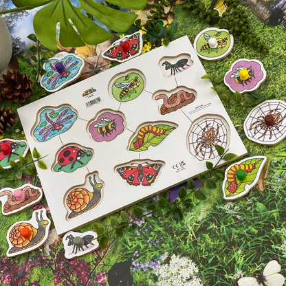 Wooden Peg Puzzle - Minibeasts