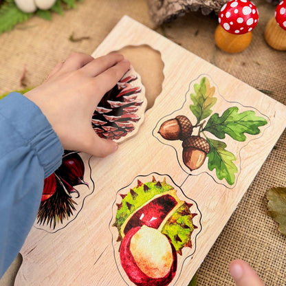 Nature's Treasures Peg Puzzle and Small World Play Pieces
