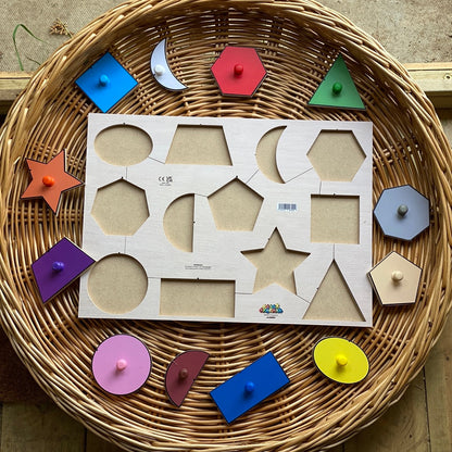 wooden shape peg puzzle