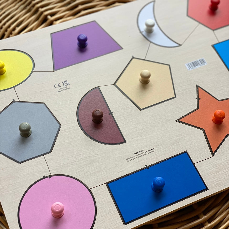 wooden shape peg puzzle