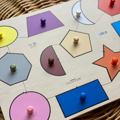 wooden shape peg puzzle