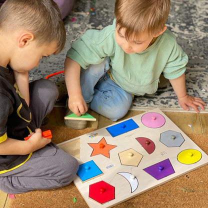 wooden shape peg puzzle